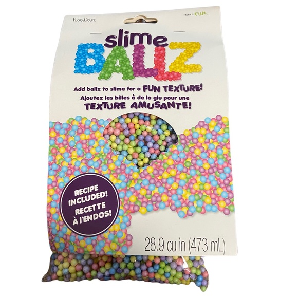 Set of 3 FloraCraft Mulit Color Pastel Slime Ballz New in Package - Picture 2 of 6
